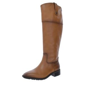 Sam Edelman Women Drina Tan Leather Snip Toe Lug Riding‎ Boots size 5.5